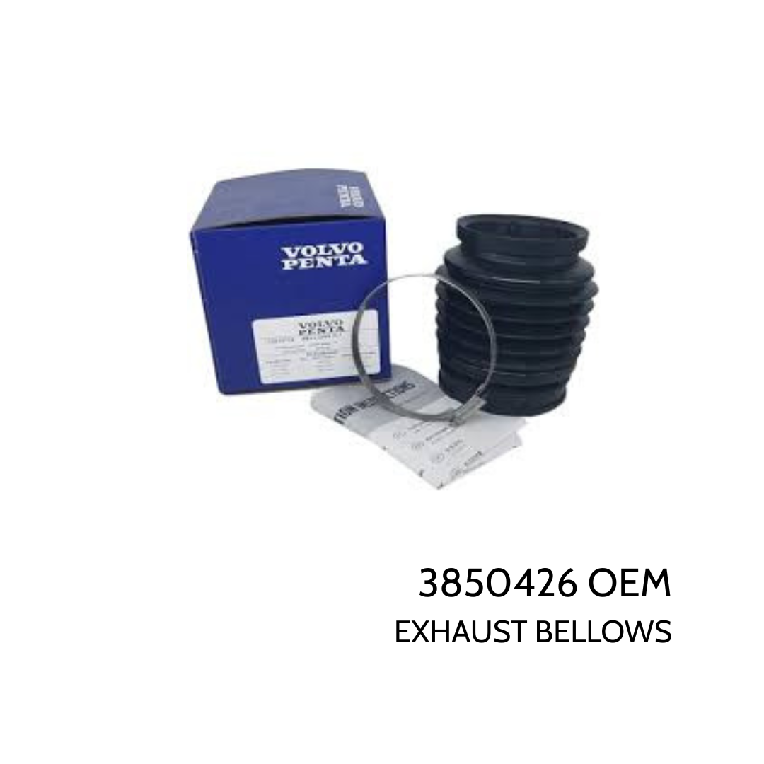 3850426 Exhaust Bellows 1 3850426 OEM EXHAUST BELLOWS FOR OMC AND VOLVO PENTA